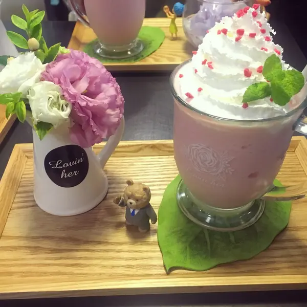 花までピンク系に揃えてくれました♪