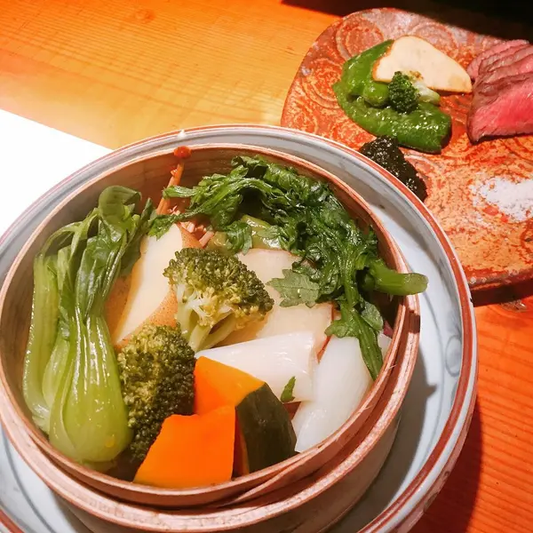 野菜の蒸籠蒸し