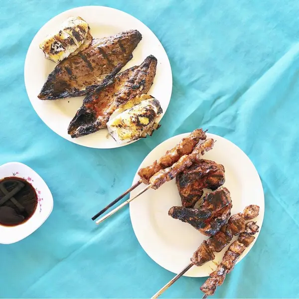 砂浜でBBQ