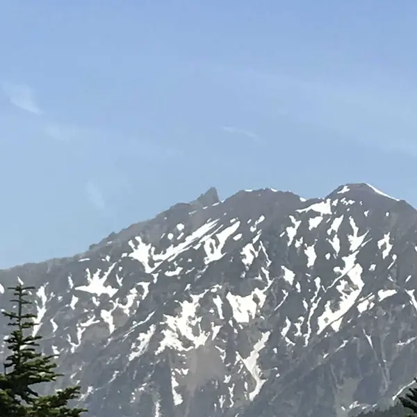 槍ヶ岳をズームで撮影