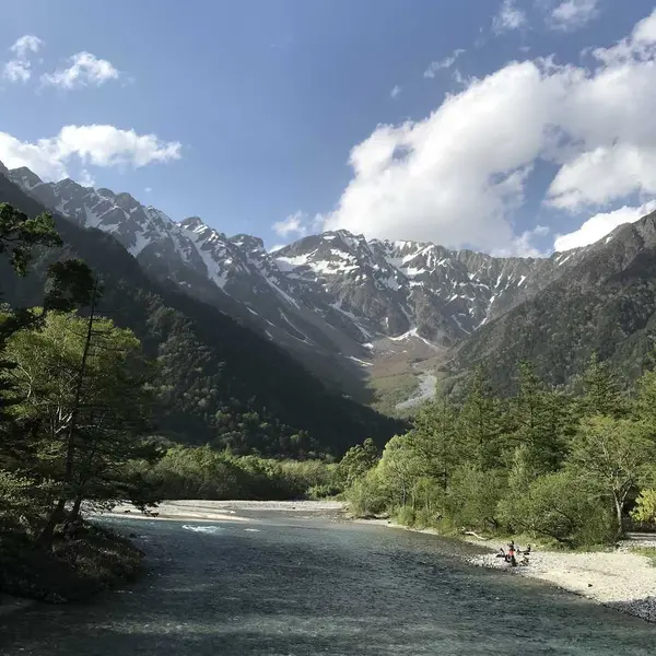 河童橋からの穂高連峰