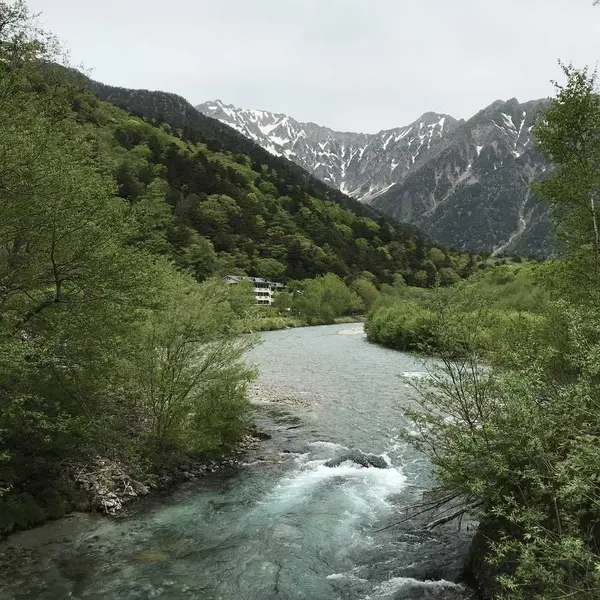 田代橋からの穂高連峰