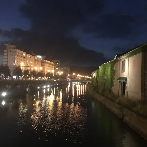 夜の小樽運河