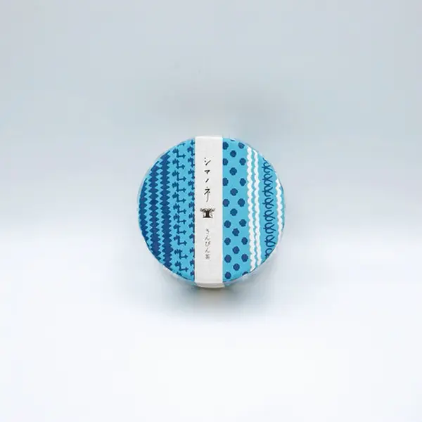 ◆さんぴん茶お茶缶〜絣 シマ〜