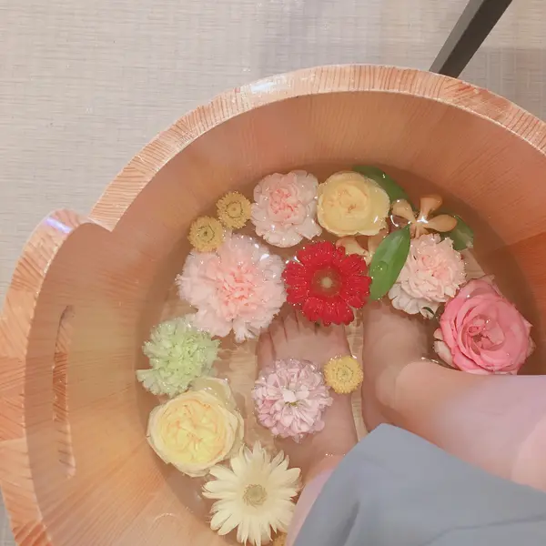 足湯の種類が選べました！