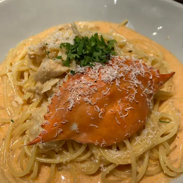 渡り蟹のビスクソーススパゲッティ