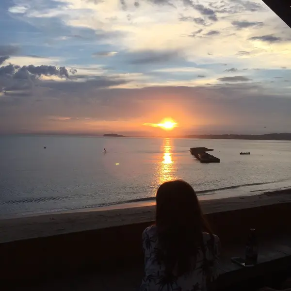 夕日を見ながら素敵な時間を