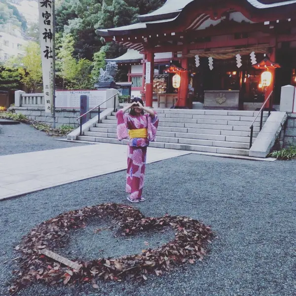 ハートの形の落ち葉🍁