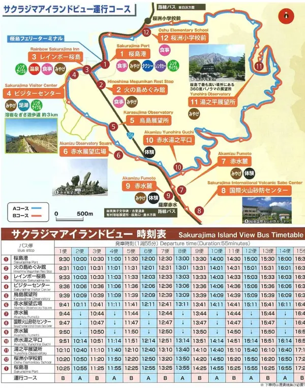 🚌桜島の観光循環バス（サクラジマアイランドビュー）