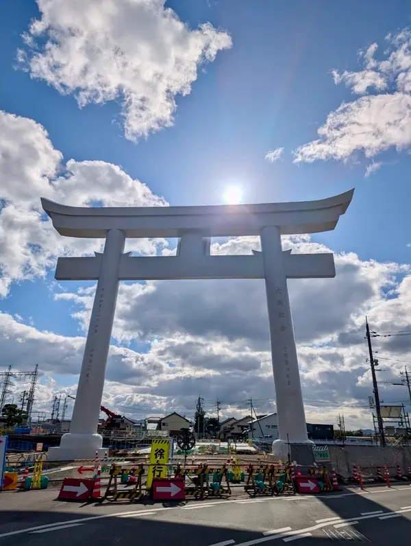 大鳥居の後光✨