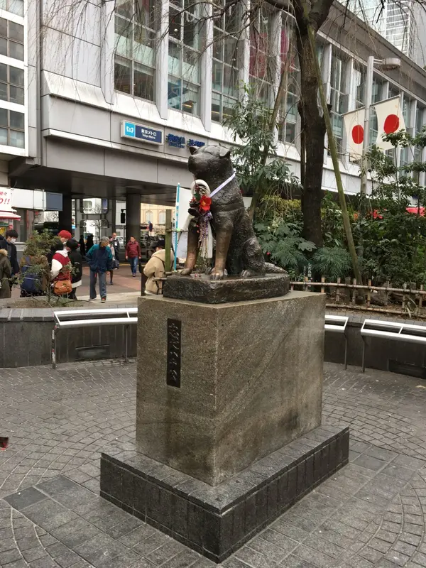 お正月飾りのハチ公