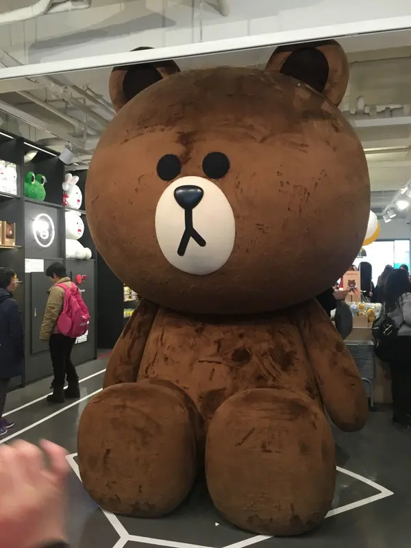 入り口にいる大きなブラウン🐻