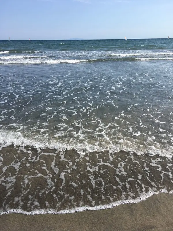 足だけ海水浴🎵