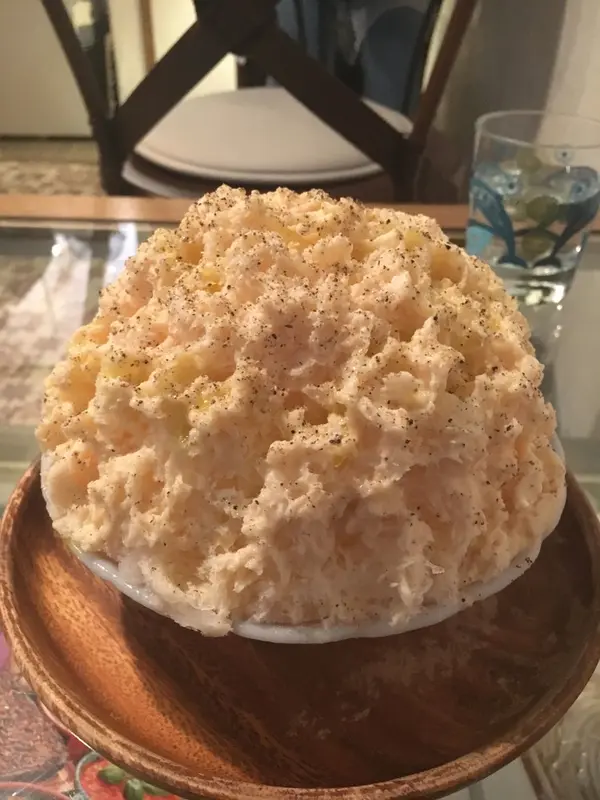 桃のカルボナーラ