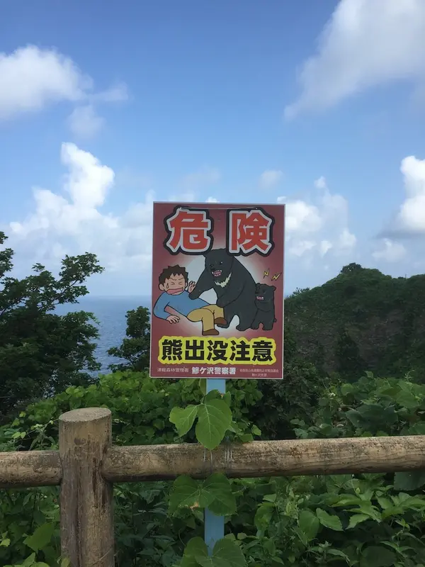 熊出没危険の看板