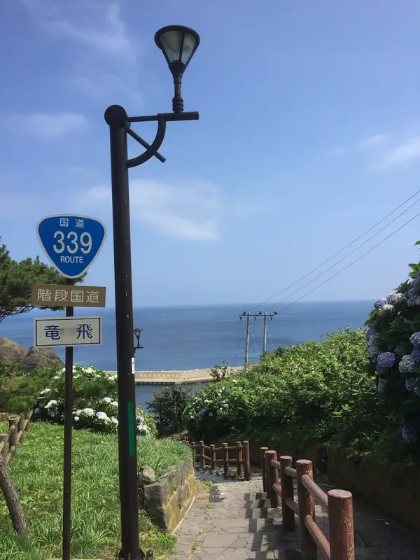 階段国道からの景色