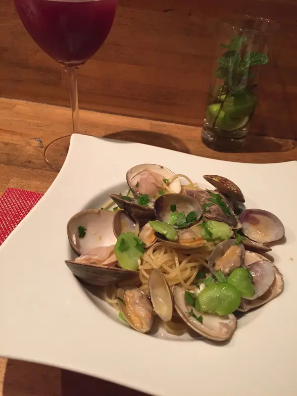 季節の食材を使ったパスタ