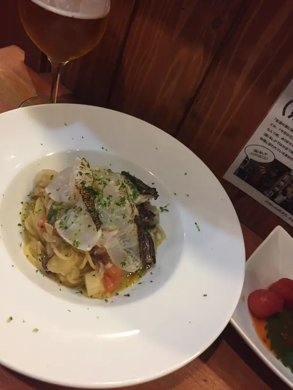 パスタとトマトのキムチ
