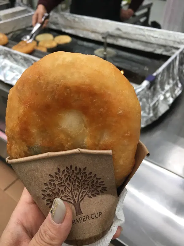 ホットックの屋台で。