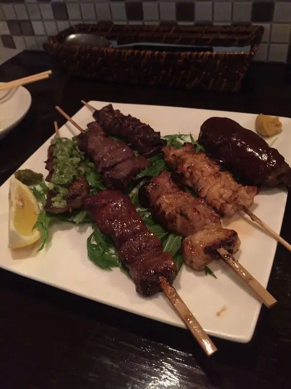 いろいろな部位の牛串