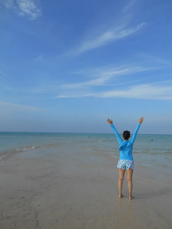 海のど真ん中！