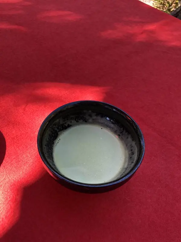 帰りに抹茶をいただきました。