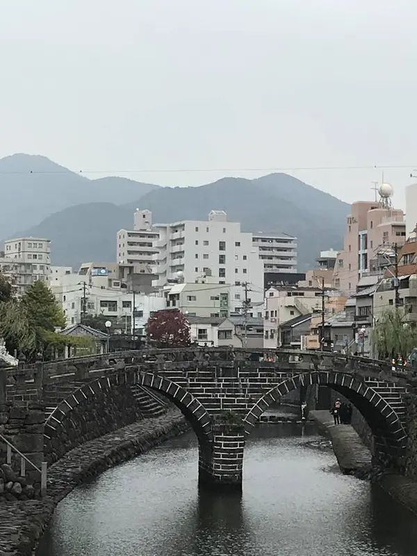 反対側の橋から