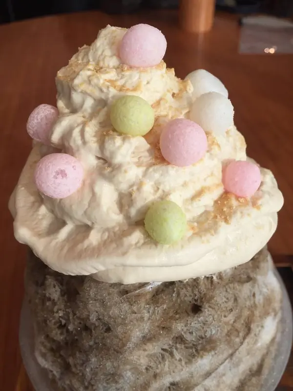 天然氷のかき氷 ほうじ茶シロップ