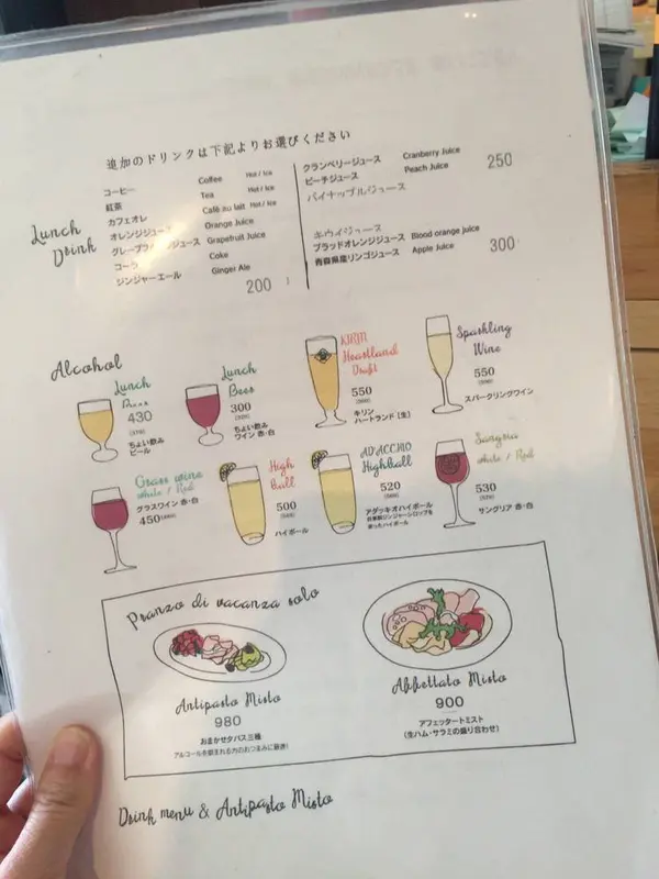 ドリンクメニュー