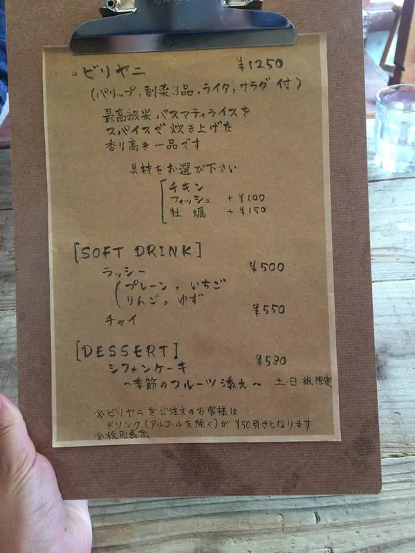 メニューです