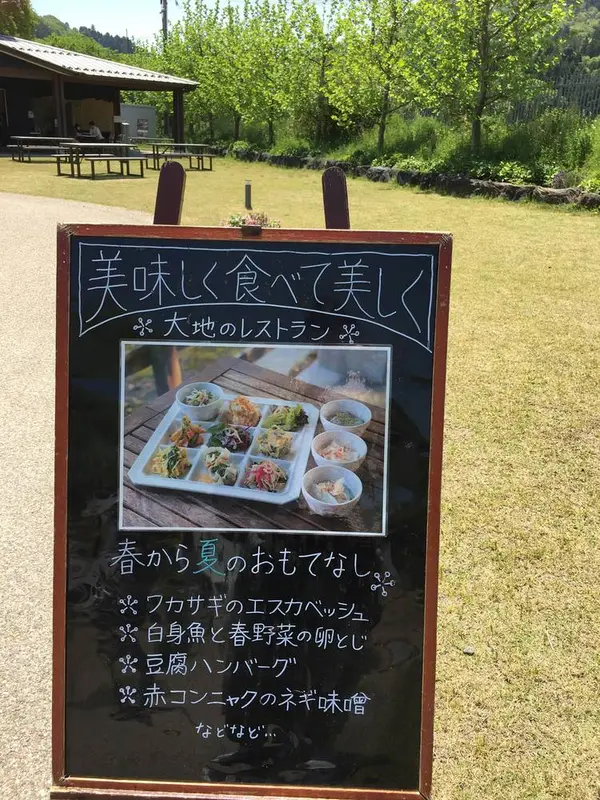 表にある看板
