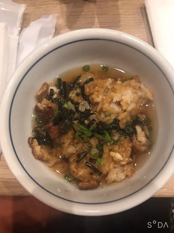 お出汁をかけて