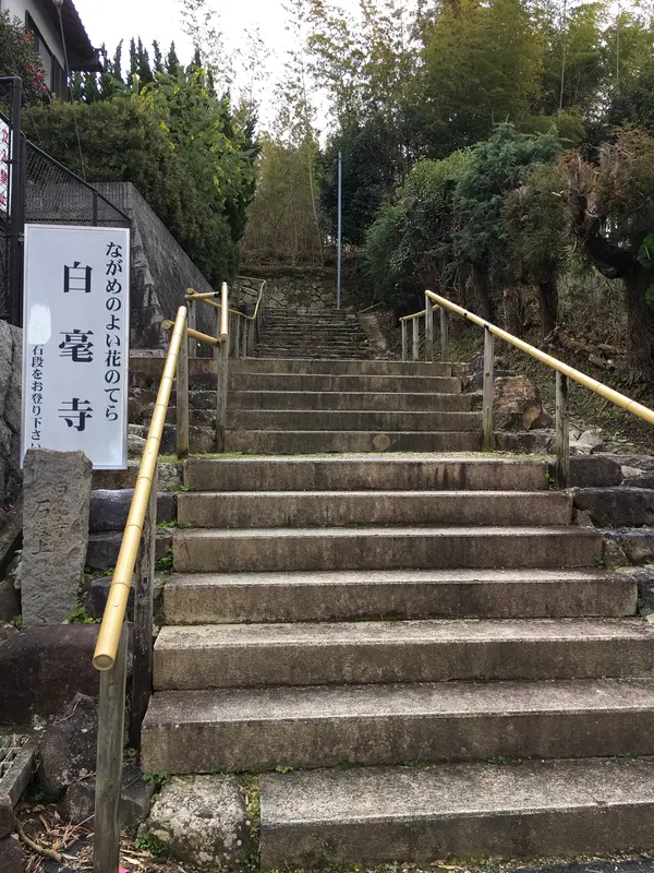 山の上にあるお寺なので…。