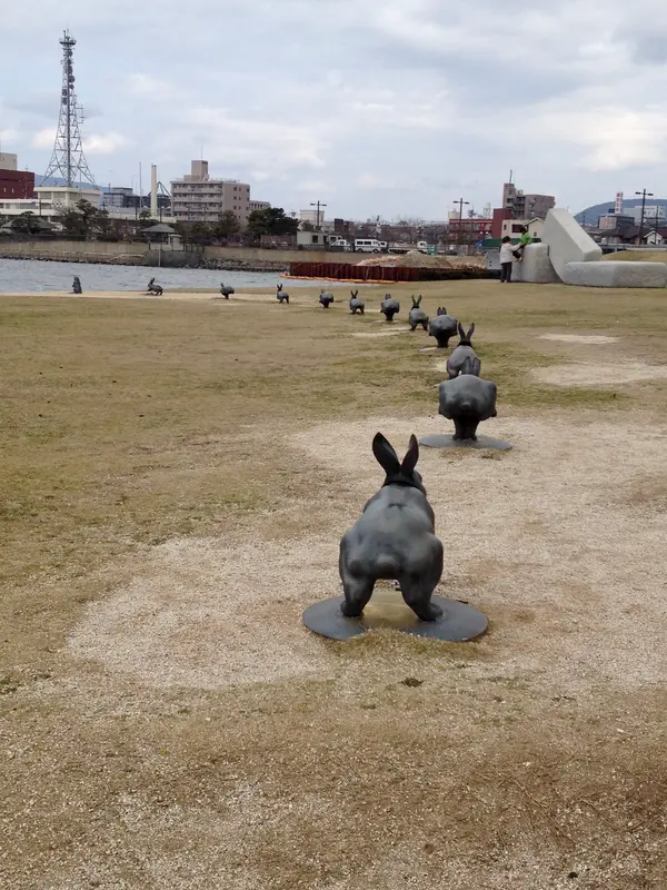 湖畔の兎たち