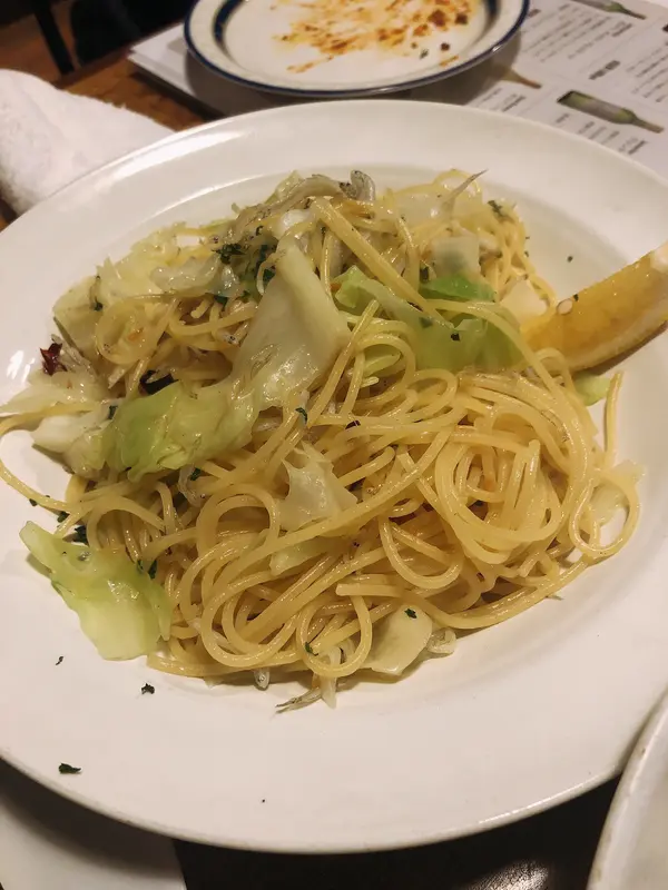 シラスのペペロンチーノ