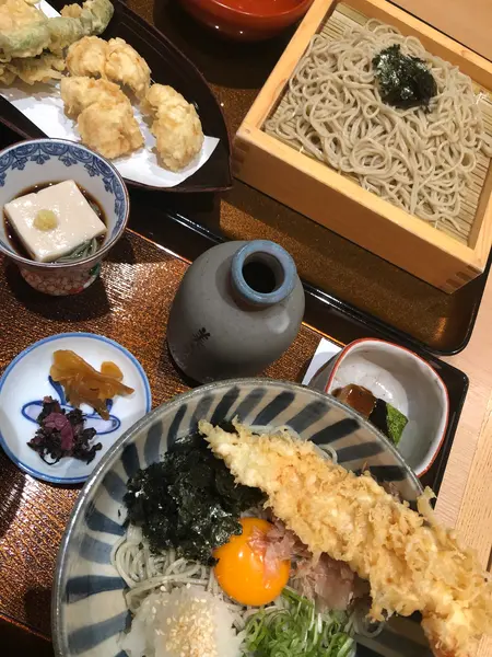 海老天ぉろしと ハモ天ざる