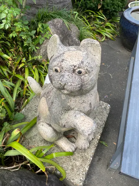 猫寺だけに猫像🐈😸😺