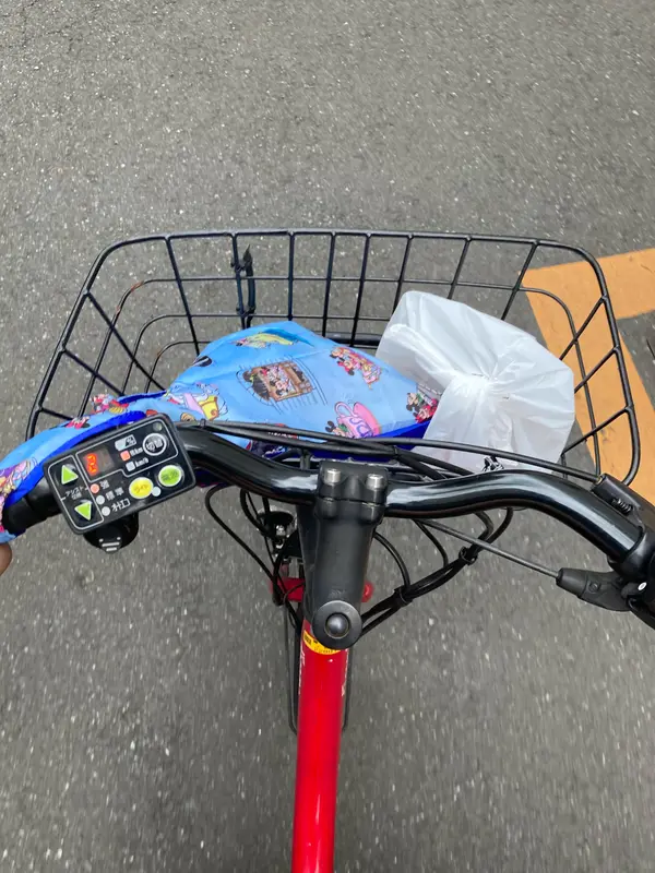 小さいけれどカゴもついてます