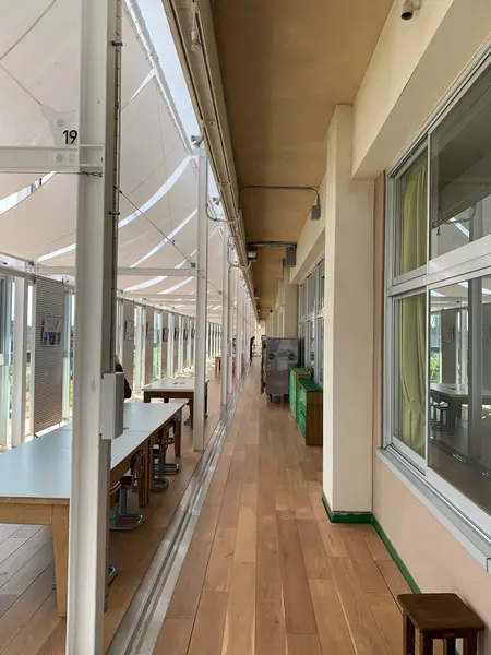 学校の名残を楽しむ