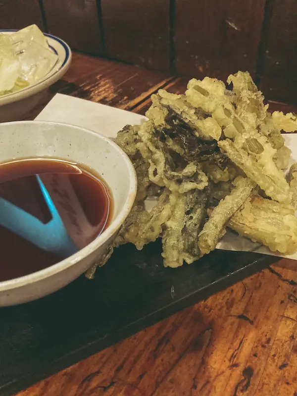 野沢菜漬けの天ぷら