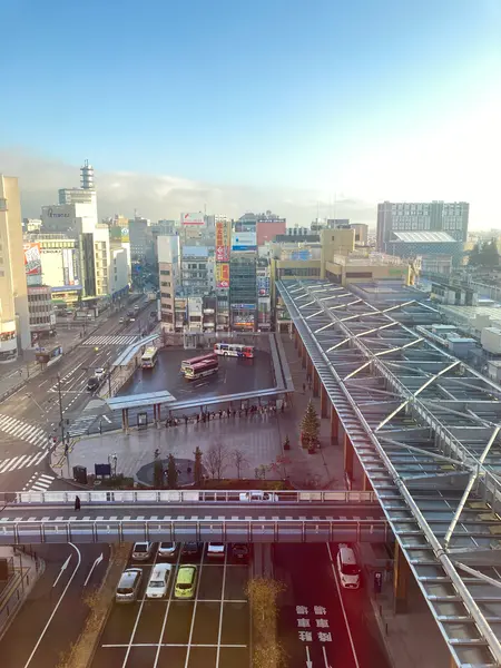 部屋からは長野駅