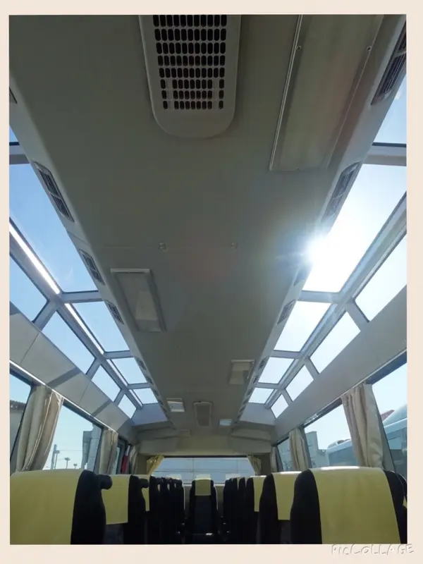 車内は、展望バス仕様