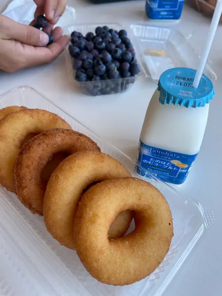 道の駅で朝ごはん🍩