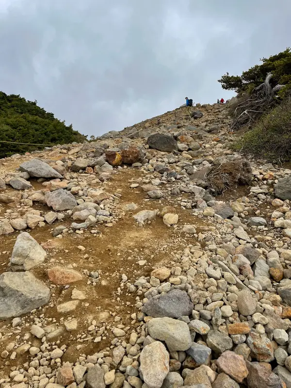 一切経山へと向かうルート