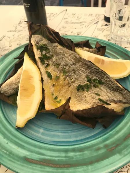 日替わりメニューのグリルした魚🐟