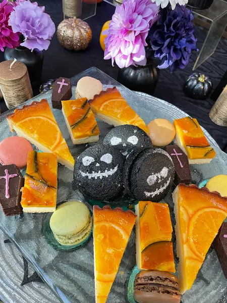 ちょうどハロウィンだったので朝食ビュッフェに可愛らしいスイーツ達が🎃🖤
