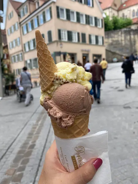 バニラとコーヒー味のアイス