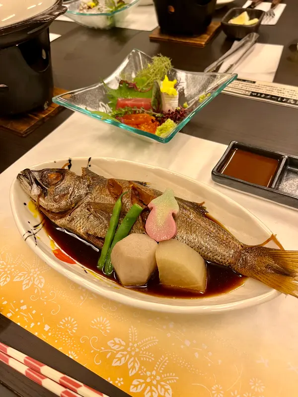 夕食　黒ムツ煮付け