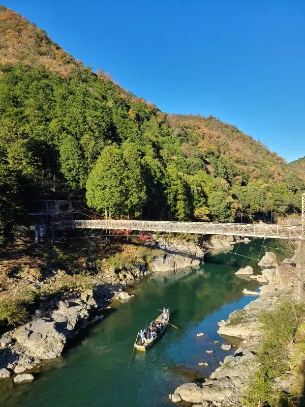 保津峡の駅の上から