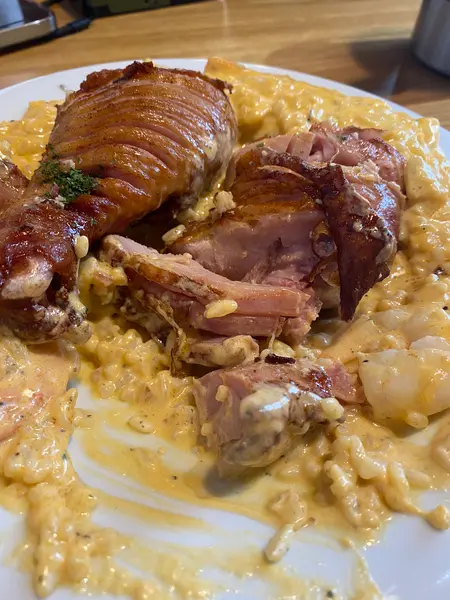 오이스터 치킨 쉬림프 리조또 (식사 중) オイスターチキンシュリンプリゾット(食事中)